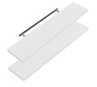 CASARIA 2x Étagères Murales Flottantes 90 cm Blanc MDF Robuste Effet Flottant étagère Bois Rangement décoration