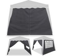 CASARIA® 2x Parois latérales tonnelle de jardin 3x3m imperméable fenêtre fermeture éclair panneau latéral pavillon Pop-Up