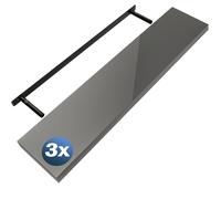 CASARIA® 3x Étagères murales flottantes MDF robuste effet flottant étagère bois
