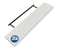 CASARIA® 3x Étagères murales flottantes MDF robuste effet flottant étagère bois