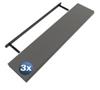 CASARIA® 3x Étagères murales flottantes MDF robuste effet flottant étagère bois