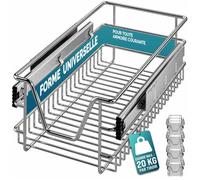 CASARIA® 4x Tiroir télescopique de rangement 30 cm pour armoire cuisine tiroir de cuisine métal tiroir coulissant