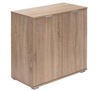 Casaria Armoire avec Portes 71 x 74 x 35 cm Meuble de Rangement Alba chêne 2 Niveaux pour Salon Salle à Manger intérieur