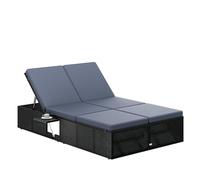 Casaria Bain de Soleil Double Polyrotin Noir/Anthracite