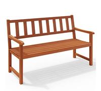 Banc de Jardin Kensington 2 Places en Bois d'acacia 120 cm résistant aux intempéries Terrasse Balcon extérieur Parc