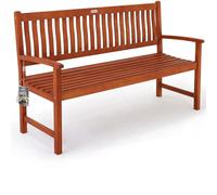 Casaria Banc de Jardin Maxima en Bois d'eucalyptus 152x55x90 cm Patio Siège terrasse Jardin Banc extérieur