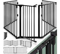 CASARIA Barrière de Sécurité Modulable à 5 Panneaux et Loquet de Fermeture