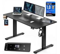 Casaria® Bureau électrique réglable en Hauteur Aspect Carbone