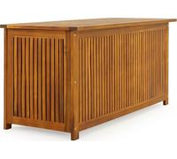 CASARIA® coffre de jardin bois acacia 205L couvercle 160kg résistant aux intempéries coffre de rangement coffre de jardin balcon jardin d'hiver coffre de siège 115x50cm