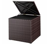 Casaria Coffre de Rangement 318L Brun avec Couvercle et Vérin à Gaz