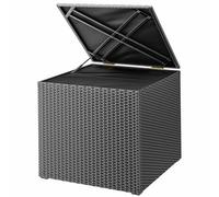 Casaria Coffre de Rangement 318L Noir avec Couvercle et Vérin à Gaz