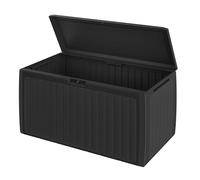 Casaria Coffre de rangement XXL Aspect Lattes en Bois Anthracite 290L