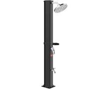 Casaria® Douche Solaire Jardin 35 L - 216 cm - Pommeau de Douche pivotant Ø15 cm - Douchette extérieur Eau Chaude - avec raccord Tuyau d'Arrosage & Housse de Protection - Piscine, Terrasse, Camping
