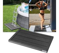 Casaria Élément de Sol pour Jardin en WPC Bois pour Douche Solaire Piscine Support échelle de Piscine