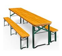 Casaria Ensemble Table et bancs en Bois