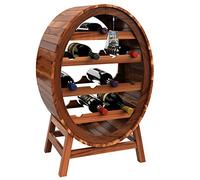 Casaria Étagère à vin 12 Bouteilles 90x50x30cm Range Bouteille 4 Niveaux Casier à vin en Bois tonneau déco