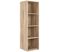 Casaria Étagère Bibliothèque chêne 106 x 30 x 30 cm Meuble de Rangement intérieur 4 Compartiments