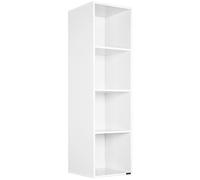 Casaria® Étagère de Rangement 4 Niveaux Bibliothèque Blanc 106 x 30 x 30 cm Meuble de Rangement intérieur Bureau Salon