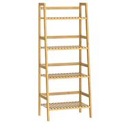 Casaria Étagère en Bambou à 4 Niveaux Meuble de Rangement 123x48x32 cm Maison intérieur Salle de Bain Cuisine Couloir