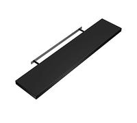 Casaria® Étagère Murale Flottante Noire 70 cm MDF Robuste Effet Flottant Support de Fixation Inclus étagère Bois