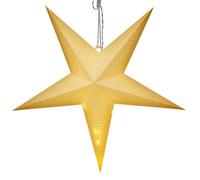 CASARIA® Étoile en papier blanc motif point LED 5 pointes étoile de Noël à suspendre étoile pliante décoration à piles