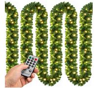 Casaria Guirlande de Noël lumineuse 5m 100 LED blanc chaud avec télécommande Décoration de noël en sapin artificiel