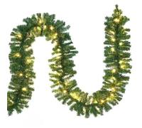 Casaria Guirlande de Noël lumineuse 5m 100 LED blanc chaud Sapin artificiel Décoration de noël intérieur extérieur
