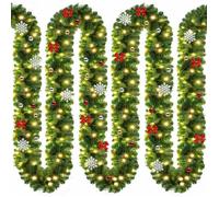 CASARIA® Guirlande de Noël lumineuse 5m 80 LED Sapin artificiel avec déco Décoration de noël intérieur extérieur