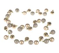 Casaria Guirlande Lumineuse 40 LED Fonctionnement à Piles 40 Boules de Noël Champagne IP44 8 Effets d'éclairage intérieur extérieur Fonction minuterie