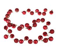 Casaria Guirlande Lumineuse 40 LED Fonctionnement à Piles 40 Boules de Noël Rouge IP44 8 Effets d'éclairage intérieur extérieur Fonction minuterie