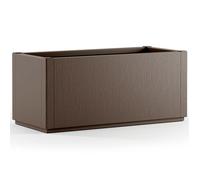 Casaria® Jardinière Ethica Brun 80x36x36cm 80L résistante Fond d'écoulement Bac à Fleurs Pot de Fleurs Jardin Balcon