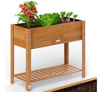 Casaria® Jardinière surélevée 100x40x84 cm Bois Acacia FSC® Résistant aux intempéries Caisson de Plantation 2 Niveaux