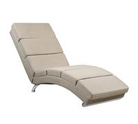 Casaria Méridienne London Chaise de Relaxation Chaise Longue d'intérieur Design Fauteuil Relax Salon Couleur Sable