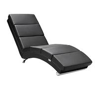 Casaria Méridienne London Chaise de Relaxation Chaise Longue d'intérieur Design Fauteuil Relax Salon Noir