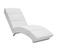 Casaria Méridienne London Chaise de Relaxation Chaise Longue d'intérieur Design Fauteuil Relax Salon Blanc