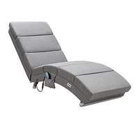 Casaria Méridienne London Chaise Longue d'intérieur Design avec Fonction de Massage Chauffage Fauteuil Relax Salon Gris
