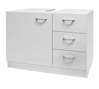 Meuble rangement sous lavabo avec 3 tiroirs - blanc - Salle de bain Armoire