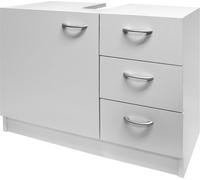Meuble rangement sous lavabo avec 3 tiroirs - blanc - Salle de bain Armoire