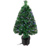 CASARIA® Mini Sapin de Noël Artificiel 66cm 9 Effets Lumineux Changement Automatique Pot Arbre de Noël réutilisable Fibre de Verre Vert