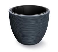 Casaria® Pot de Fleurs Anthracite Rond 40x32cm résistant aux intempéries jardinière Bac à Fleurs Cache-Pot Pot cannelé