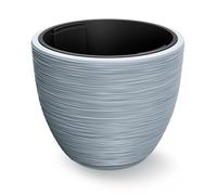 Casaria® Pot de Fleurs Gris Rond 30 L 40x32 cm résistant aux intempéries jardinière Bac à Fleurs Cache-Pot Pot cannelé