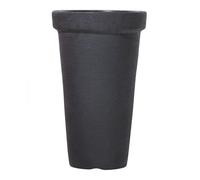 CASARIA Pot de fleurs XXL Anthracite 42L Bac à plantes 63x40cm rond résistant à l'hiver jardin terrasse Cache-pot Bac à fleurs