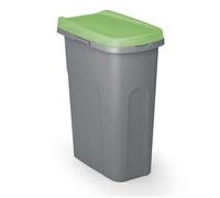 CASARIA Poubelle cuisine 25L 39x24cm couvercle sac poubelle plastique salle de bain corbeille bureau tri sélectif déchets vert