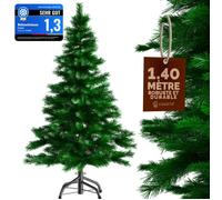 CASARIA® Sapin de Noël Artificiel 140 cm Vert Pied métal 470 Branches Mix PVC PE Imitation Parfaite décoration noël fêtes Arbre noël réutilisable