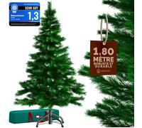 CASARIA® Sapin de Noël Artificiel 180 cm Vert Pied métal 613 Branches PVC décoration de noël Montage Rapide fêtes Arbre réaliste réutilisable