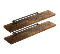 CASARIA® Set de 2 Étagères murales flottantes effet flottant étagère bois