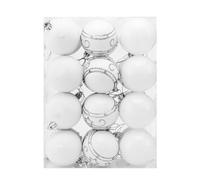 CASARIA® Set de 48 Boules de Noël en Plastique Robuste Décoration pour Sapin Blanc Ø 6cm Décoration de Noël intérieur