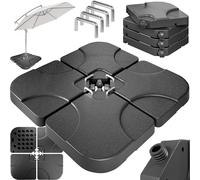 CASARIA® Set de 4 Dalles de Lestage en HDPE pour Parasol