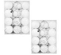 CASARIA® Set de 48 boules de Noël en plastique robuste Décoration pour sapin blanc Ø 6cm Décoration de Noël intérieur