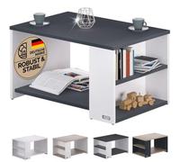 Casaria® Table Basse rectangulaire Blanc Anthracite 90x59x48 cm Table de Salon 50kg Table Basse Moderne Design avec Rangement